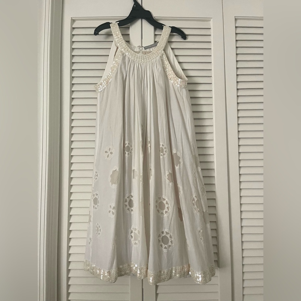Elegant White Embroidered Dress